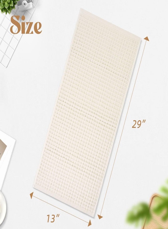 Jacquotha Waffle Hand Towels 5-Piece (Mist White) - Cotton, Quick Dry, Lint Free, 13” x 29” - Image 5