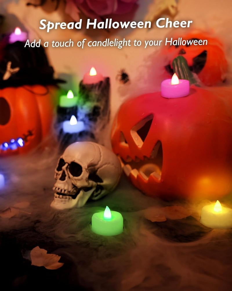 Coku Flameless LED Tealight Candles Smokeless Battery Operated Non-Flickering Tea Lights, Electric Decorative Candle for Diwali, Wedding, Christmas, Gifting & Home Decoration (Multicolor, Pack of 10) - Image 4