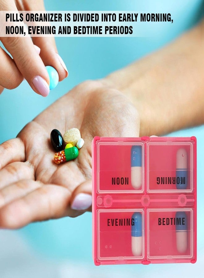 Bulfyss 7 Color Pill Box Medicine Storage Case Container Holder Weekly 7 Day Pill Organizer with Lid - Image 5