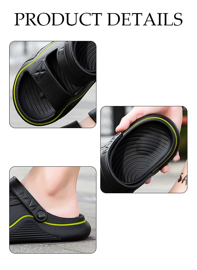 DUNISO Men's slippers Summer Sandals Lightweight Slide Sandal with Non-slip Soles Thick Sole Beach Slipper Breathable Slip-on Sandal House Flat Slipper for Pool Beach Yard Kitchen Shower  - Image 5