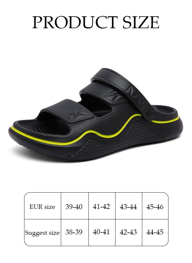 DUNISO Men's slippers Summer Sandals Lightweight Slide Sandal with Non-slip Soles Thick Sole Beach Slipper Breathable Slip-on Sandal House Flat Slipper for Pool Beach Yard Kitchen Shower  - Image 4