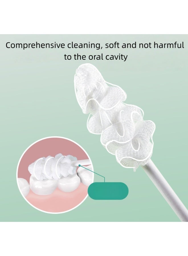 Baby Tongue Cleaner Gauze, Baby Toothbrush Disposable Oral Cleaner, Toddler Tooth Brush for Tooth Mouth Gum Clean, Infant Toothbrush Oral Cleaning Stick, Baby Oral Cleaner Newborn, 30 Count - Image 2
