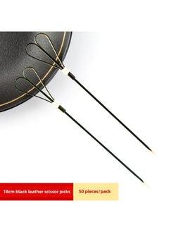 Mini Sugar-Coated Berry String Sticker Bamboo Sticker Disposable Special Material Net Red Small String Fruit Sticker Tool-Specifications:Black Leather Scissors/18cm /50
