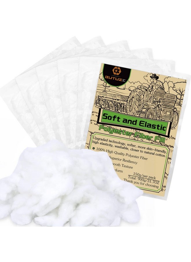 Butuze BUTUZE 900g/32oz Polyfill Stuffing, Fiberfill for Crafts, Polyester Fiber Fill, Premium Stuffing Fiber Fill for Stuffing Pillow and Home Decoration Projects  - Image 1