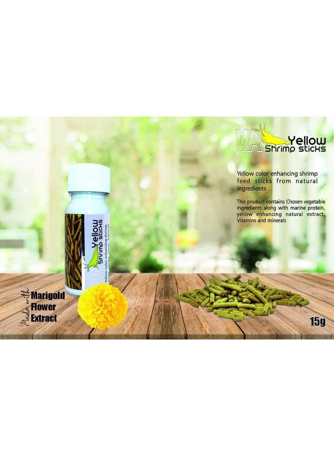 VAYINATO Wa Shrimp Sticks 15G Sinking Type Food Stick For Shrimps(Yellow Colour Enhancing With Marigold Flower) - Image 5