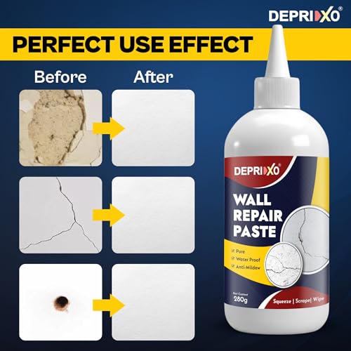 DEPRIXO Wall Repair Paste - Paint Wall Putty Crack Repair for Walls and Joint, Mending Agent Damage Wall Crack Filler, Waterproof Wall Hole Filler by UNIDSC (Wall Repair Paste, 280 ml) - Image 5