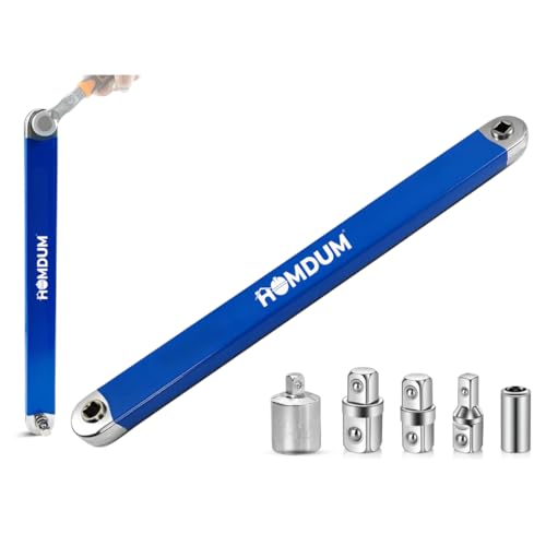 Homdum Impact Extension Wrench Offset Design with Ratchet Mechanism for Automotive & DIY Use| Multi-Angle Offset Extension Wrench Durable Steel Ratcheting Tool for Home & Garage - Image 1