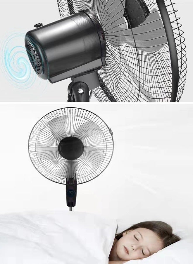 16-Inch Pedestal Floor Large Fan with Oscillating Blades Tilted Head Strong Wind - Image 3