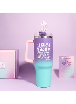 Mother's Day, Birthday Gifts for Women - Relaxing Spa Gift Set - Self Care Get Well Soon Gift Basket - Happy Birthday Gift Set with Premium Dry Hair Towel and 40 Ounces Glass for Mom,Wife, Her Best Friend,Sister,Girlfriend - view 4