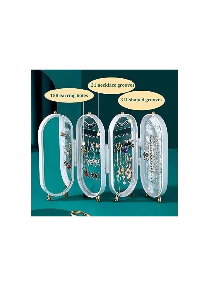 jewelry display stand earring pendant necklace holder with mirror - Image 3