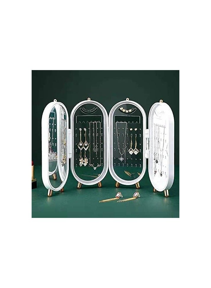 jewelry display stand earring pendant necklace holder with mirror - Image 2