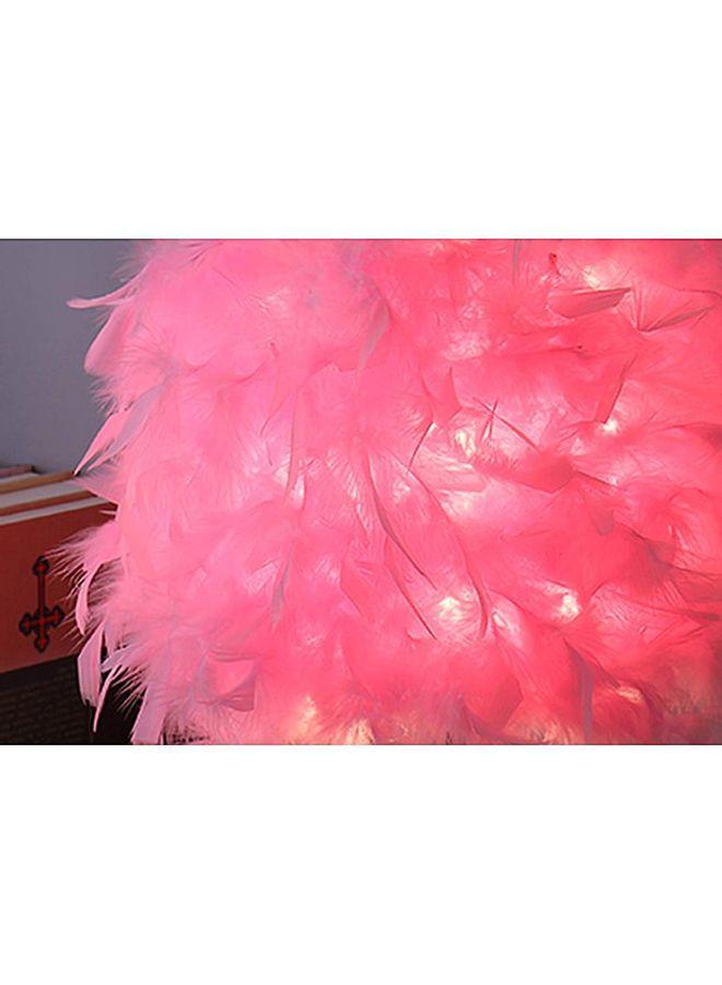 Feather LED Bedside Table Lamp Pink - Image 2
