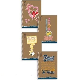 Notepad Craft Spiral Hard Cover Checkered 100 Yp A5 1786