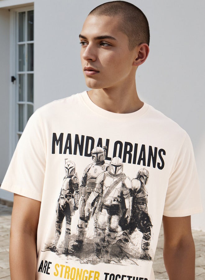 اس بي كاركترز تيشيرت برقبة دائرية بطبعة ماندالوريان - Image 4