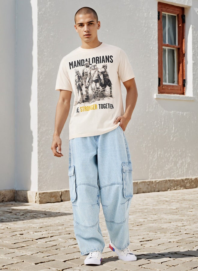 اس بي كاركترز تيشيرت برقبة دائرية بطبعة ماندالوريان - Image 2