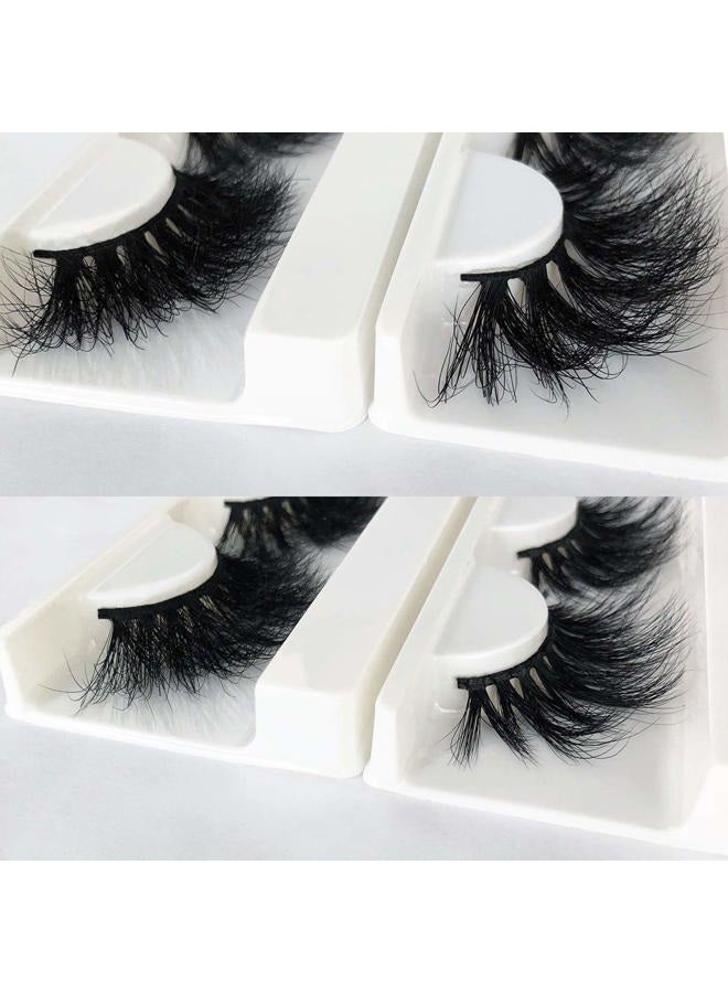 mikiwi 25mm Mink Lashes 4 Pack, Real 3D Mink Lashes, Fluffy Mink Lashes, Thick HandMade Full Strip Lashes, Dramatic 25mm Lashes, 3D Mink Eyelashes - Image 5