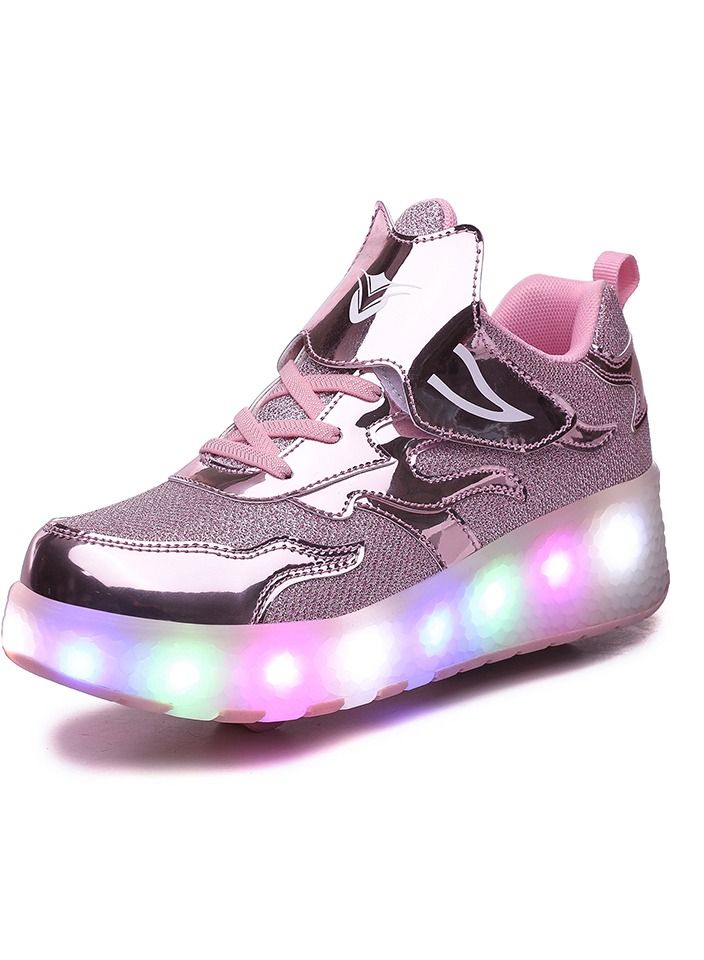 LED Flash Light Fashion Sneaker Skate Shoes with Wheels and Lightning-Designed Sole - Trendy and Eye-Catching for Men, Women, and Kids  - Image 2