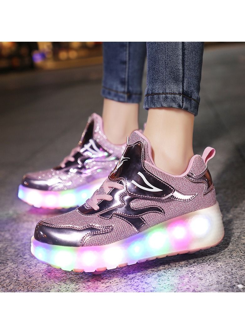LED Flash Light Fashion Sneaker Skate Shoes with Wheels and Lightning-Designed Sole - Trendy and Eye-Catching for Men, Women, and Kids  - Image 5