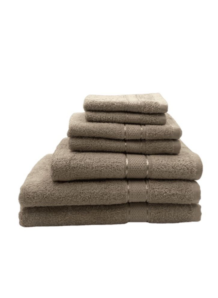 BYFT Daffodil (Light Beige) 100% Cotton Premium Bath Linen Set (2 Face, 2 Hand, 2 Adult Bath, 1 Kids Bath Towel, 2 Adult Bathrobe and 1, 6yr Kids Bathrobe) Family Pack of 10 Pcs  - Image 1
