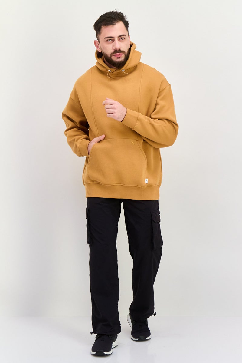 PUMA Men Sportswear Fit Brand Logo Training Hoodies, Brown  - Image 4