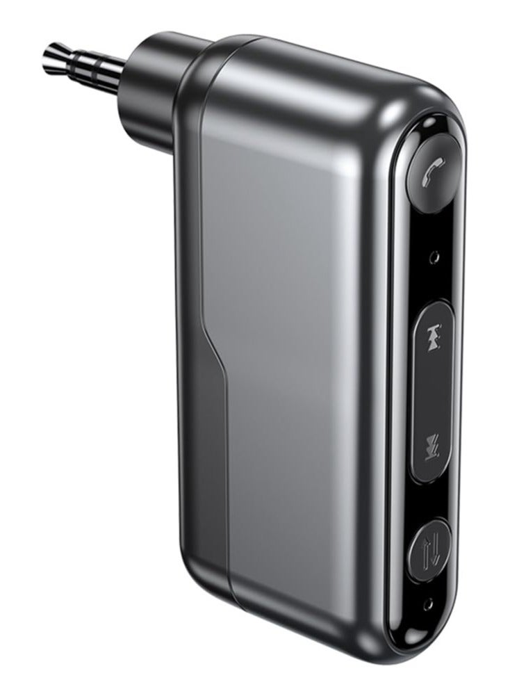 Excefore Bluetooth 5.3 AUX Adapter for Car, 3.5mm Auxiliary Wireless Audio Receiver, Bluetooth Receiver for Car Music/Hands-Free Calling, 12H Battery Life, for Car/Home Stereo (1 Pcs) - Image 1