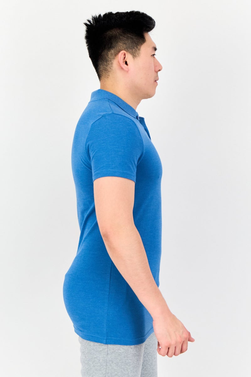 PUMA Men Slim Fit Short Sleeves Outdoor Polo Shirt, Vallarta Blue - Image 3