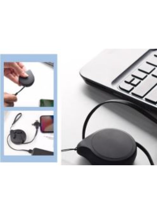 CAS 3-in-1 Retractable Charging Cable – iOS, Android & Type‑C, Compact & Durable  - Image 1