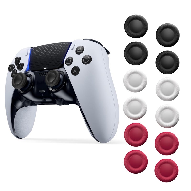 NEWDERY Joystick Replacement Grip Caps for PS4/PS5 Controller, for PS5/PS4 Thumb Grips Caps, Anti-Stickiness, Anti-Slip, Anti-Scratch, Anti-Fingerprint, for PS4/PS5 Joystick Caps-(12pcs) - Image 1