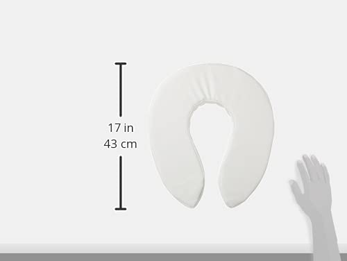 Essential Medical Supply وسادة مقعد مرحاض مبطنة بالفوم من Essential Medical Supply مع حزام لاصق لتثبيت المقعد وغطاء فينيل قابل للغسل، 2" - Image 3