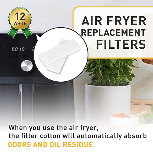 EUSTREER 12 Pcs Air Fryer Replacement Filters for 6QT Instant Vortex Plus Air Fryer with ClearCook and OdorErase, Replacement Odor Erase Air Filters for Instant Vortex Plus 6QT - Image 2