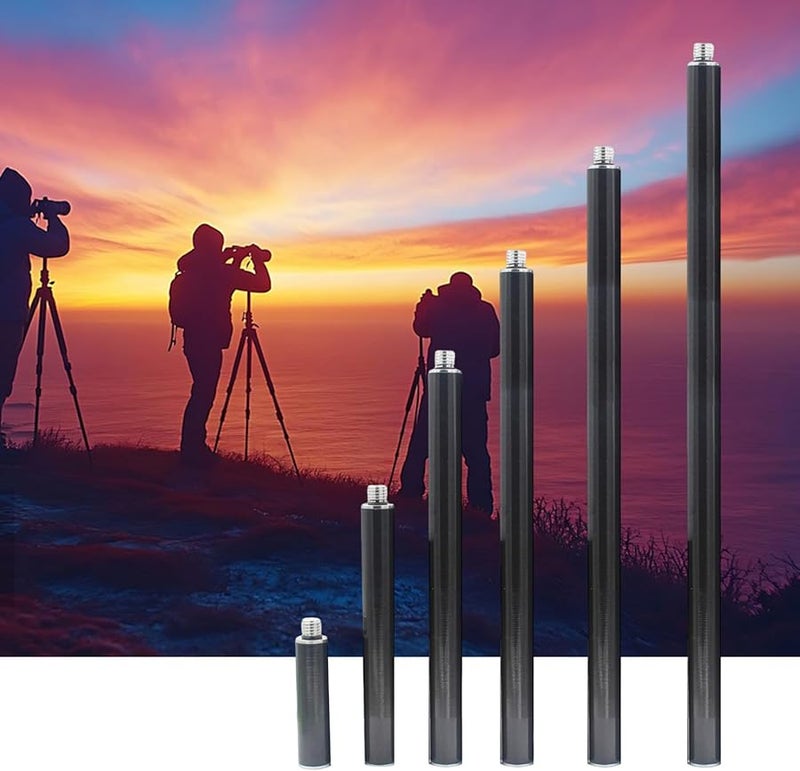 قضيب تمديد من ألياف الكربون عالي القوة 5 8 11 مفاصل ألومنيوم قطر 25 مم طول 30 سم - Image 3