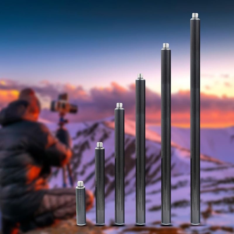 قضيب تمديد من ألياف الكربون عالي القوة 5 8 11 مفاصل ألومنيوم قطر 25 مم طول 30 سم - Image 4