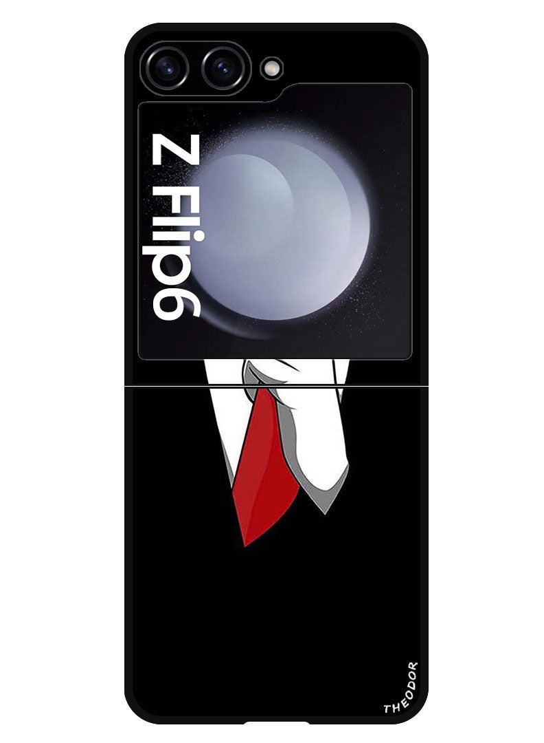 Theodor Protective Case Anti Scratch Shock Proof Bumper Cover For Samsung Galaxy Z Flip 6 Men Suit - Image 1