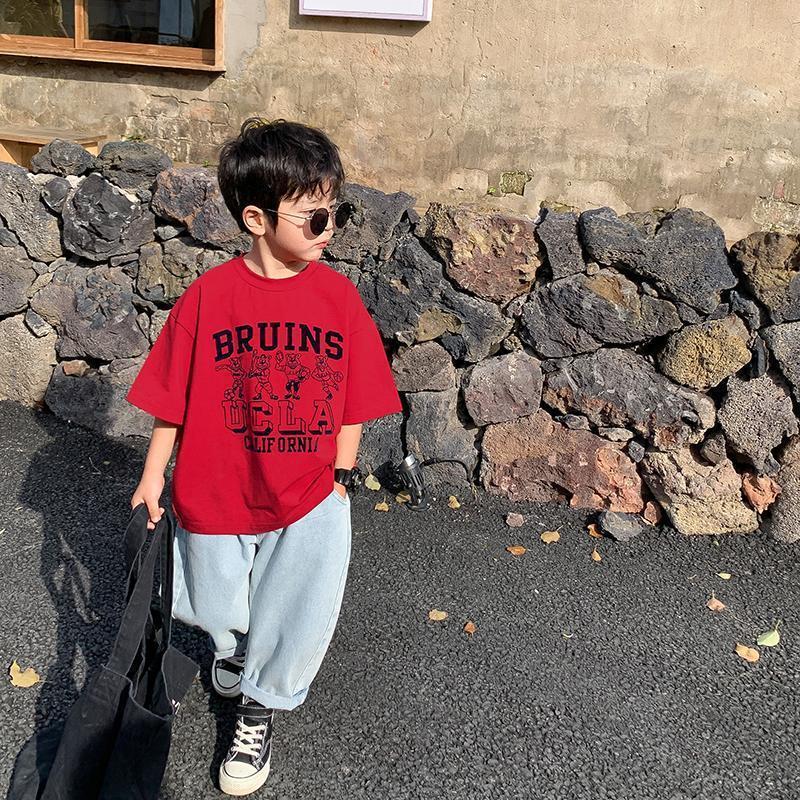 Children's Wear Children's Short-sleeved T-shirt Boys Summer 2022 New Korean Style Baby's Half-sleeved Top Trendy Handsome T-shirt - Image 1