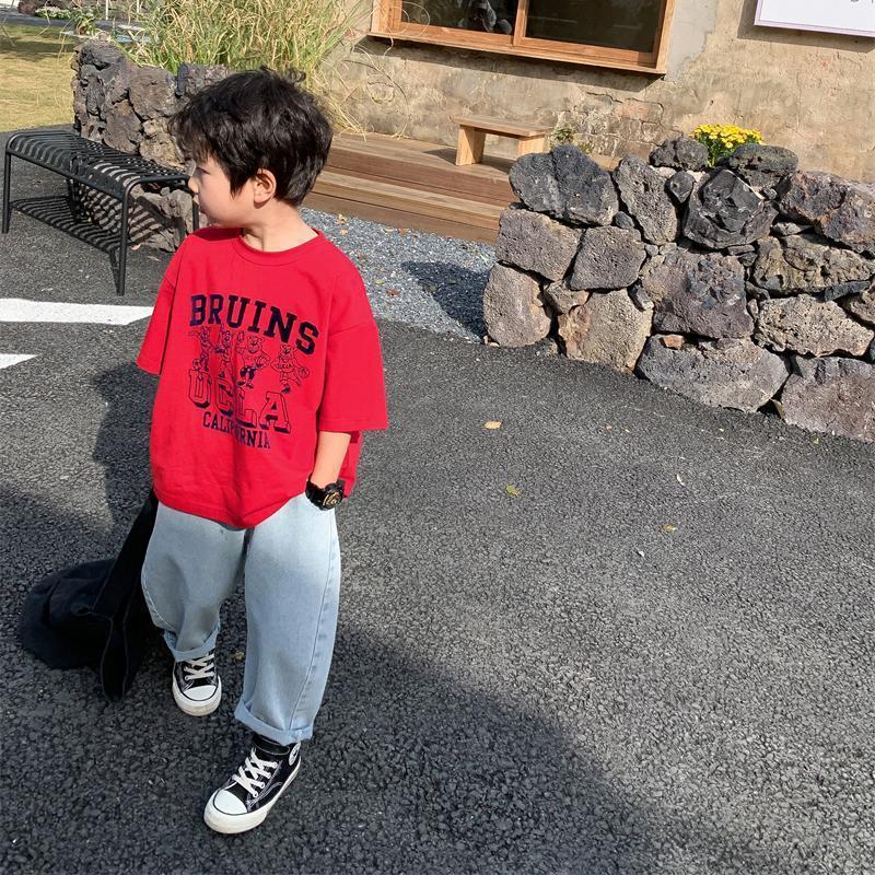 Children's Wear Children's Short-sleeved T-shirt Boys Summer 2022 New Korean Style Baby's Half-sleeved Top Trendy Handsome T-shirt - Image 4