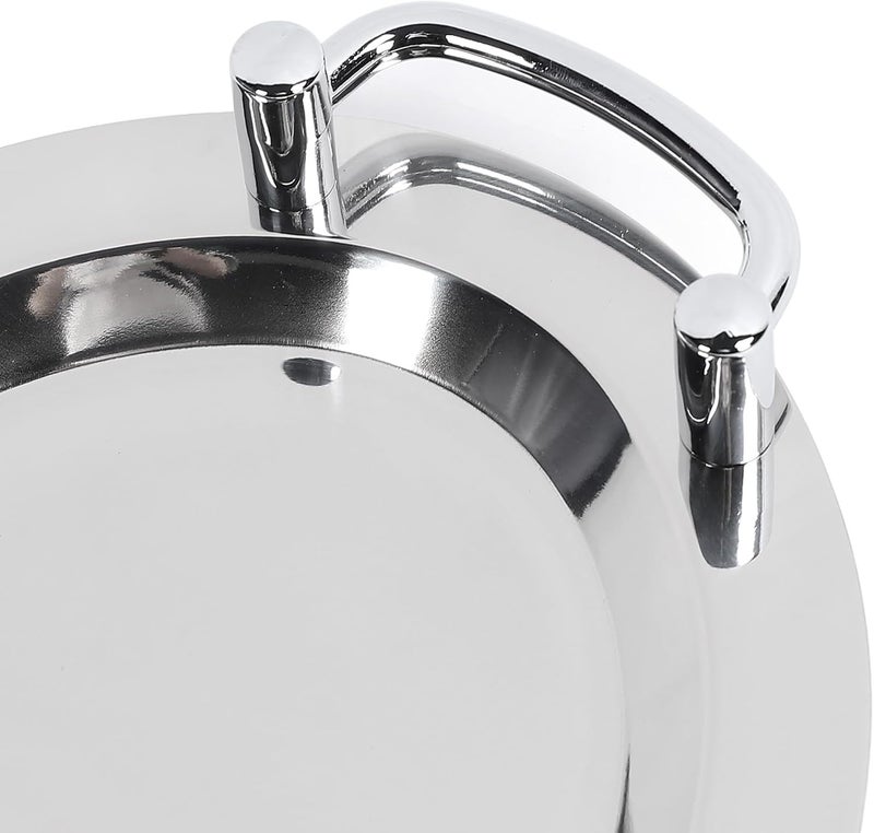 Stainless Steel with Handle, Egg Shape, 46cm Length - Bright Mirror Finish, Ergonomic Carrying, Ideal for Hotel and Restaurant Serving (Egg Shape (Length 46cm/18.11in)) - Image 3