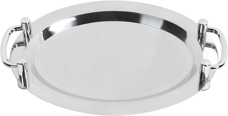 Stainless Steel with Handle, Egg Shape, 46cm Length - Bright Mirror Finish, Ergonomic Carrying, Ideal for Hotel and Restaurant Serving (Egg Shape (Length 46cm/18.11in)) - Image 1