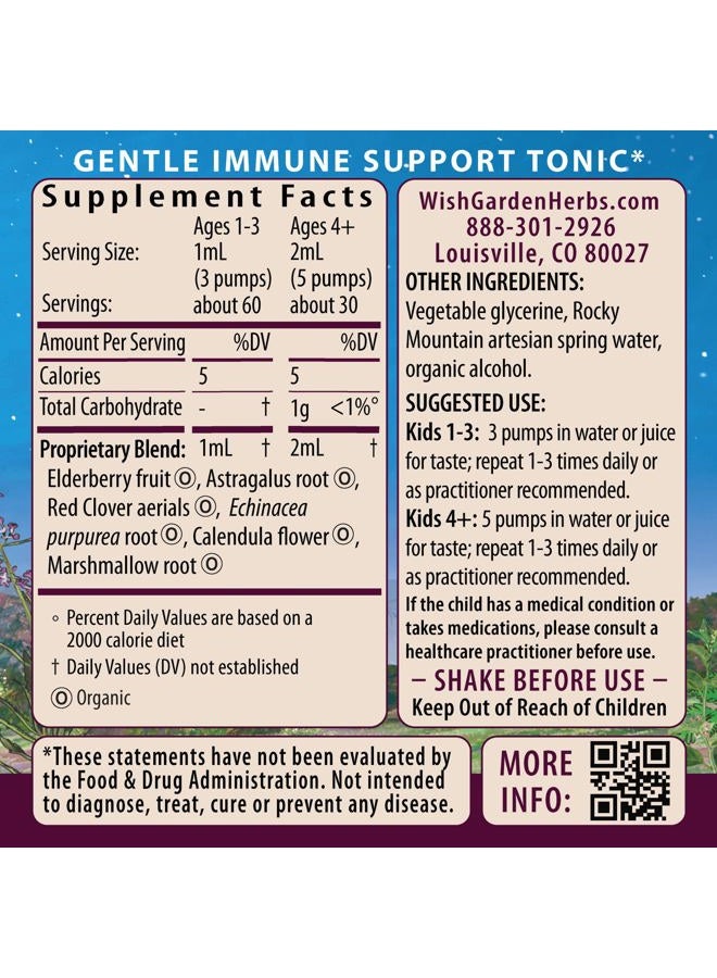 Wishgarden Herbs Daily Immune for Kids - Daily Immune Support Formula for Children, Herbal Immune Defense & Immune System Booster with Black Elderberry & Echinacea, Kids Immune Support Supplement, 2oz - Image 3