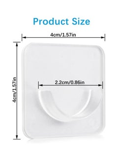 RATSAW Adhesive Shower Curtain Rod Holder 4 Pack Shower Rod Holder Wall Mount Holder For Shower Curtain Rod For Wall Stick  - Image 2
