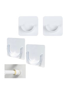 RATSAW Adhesive Shower Curtain Rod Holder 4 Pack Shower Rod Holder Wall Mount Holder For Shower Curtain Rod For Wall Stick  - Image 1