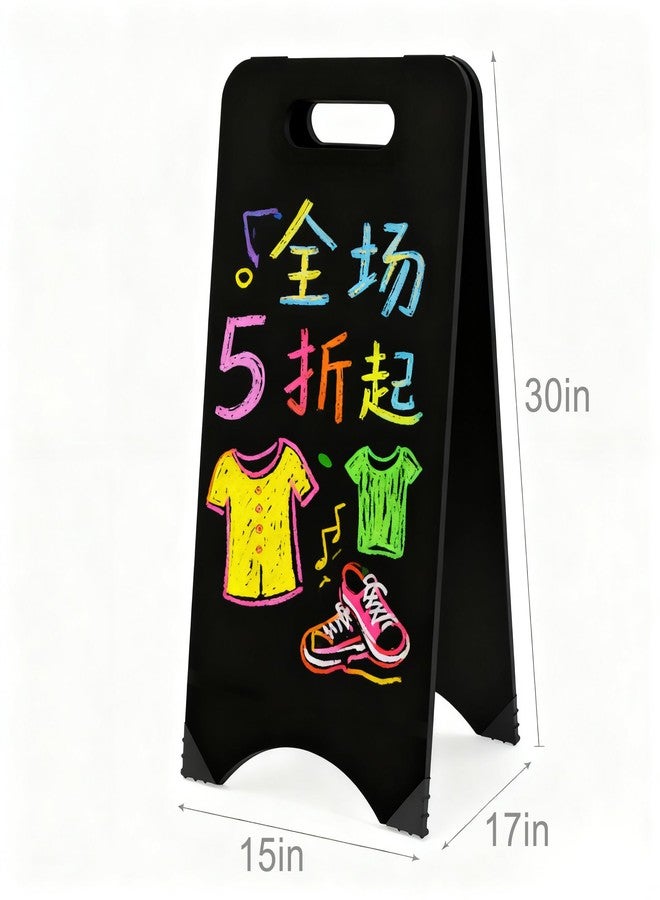NEWNEWSHOW A Frame Chalkboard 15x30 Double-Sided Chalk Board Sign Sandwich Menu Board for Shop, Office, Wedding - Image 2