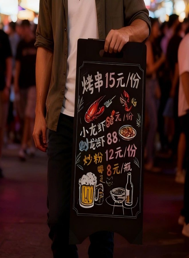NEWNEWSHOW A Frame Chalkboard 15x30 Double-Sided Chalk Board Sign Sandwich Menu Board for Shop, Office, Wedding - Image 3