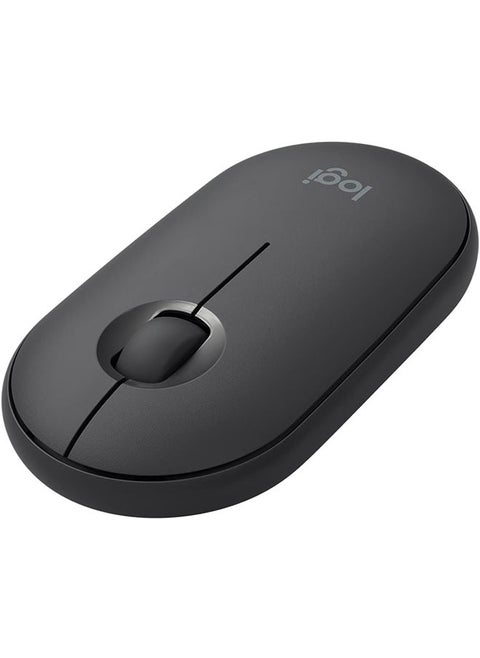 M350 PBBle اللاسلكية، البلوتوث أو 2.4 جيغاهرتز، مع جهاز استقبال مصغرة من طراز USB، صامت، فأرة حاسوب فائق النقر مع صوت مسموع، تنطبق على الحواسيب المحمولة/الحواسيب المحمولة/PC/MC الأسود