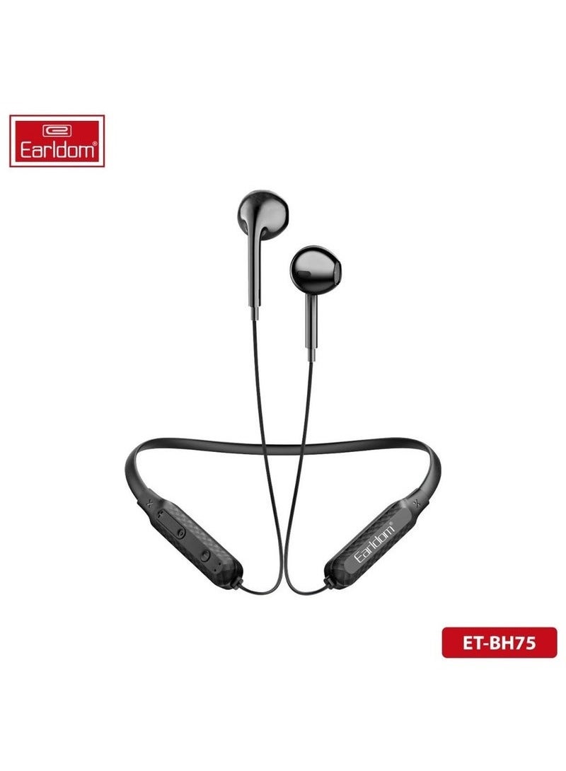 Earldom ET BH75 Neckband Bluetooth Earphones | Wireless In-Ear Headphones with Deep Bass & Noise Isolation | Flexible Neckband Design | HD Mic for Calls | Long Battery Life | Magnetic Earbuds | Sweat-Resistant | Ideal for Gym, Travel & Daily Use - Image 1