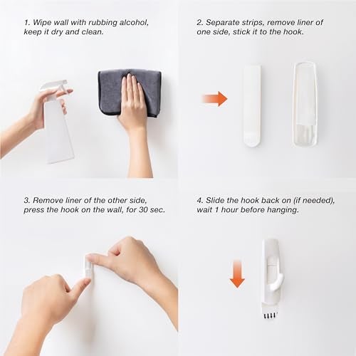MOVELYST 120 Pieces Poster Strips, No Tools Removable Adhesive Refill Strips Damage Free, Waterproof Replacement Hanging Strip for Posters, Indoor Wall Hooks and Wall Décor - Image 3
