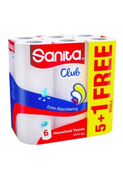 Sanita 2 Ply Kitchen Towel  40 Sheets Pack of 6  - Image 1
