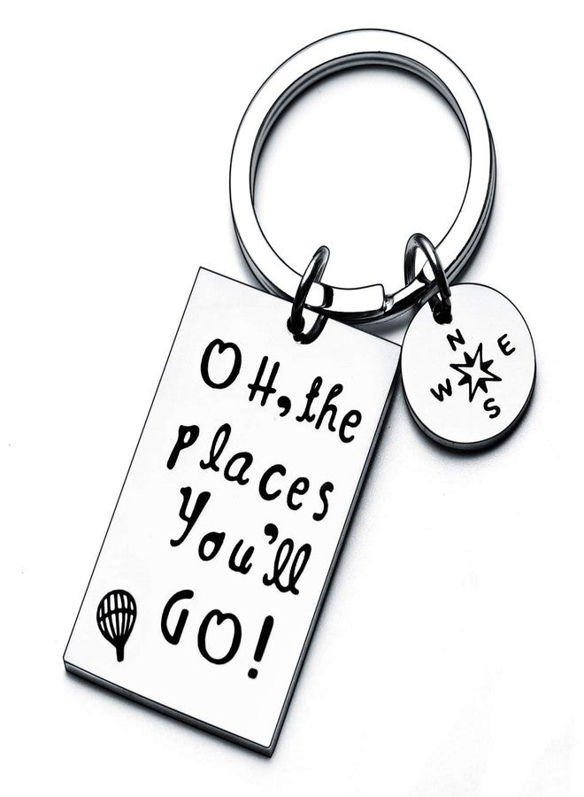 YEEQIN Graduation Gift Oh The Places You Will Go Keychain Inspirational Gifts For Graduates (Keychain) - Image 1