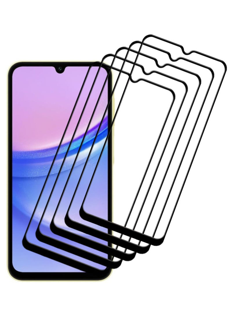 ACLIX 5 Pieces Antistatic ESD Dustproof Premium Quality High Definition Tempered Glass Screen Protector Designed For Samsung Galaxy A15 - Image 1