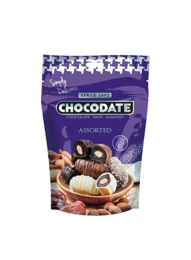 Chocolate Dates, Assorted with Almond - 90g, UAE