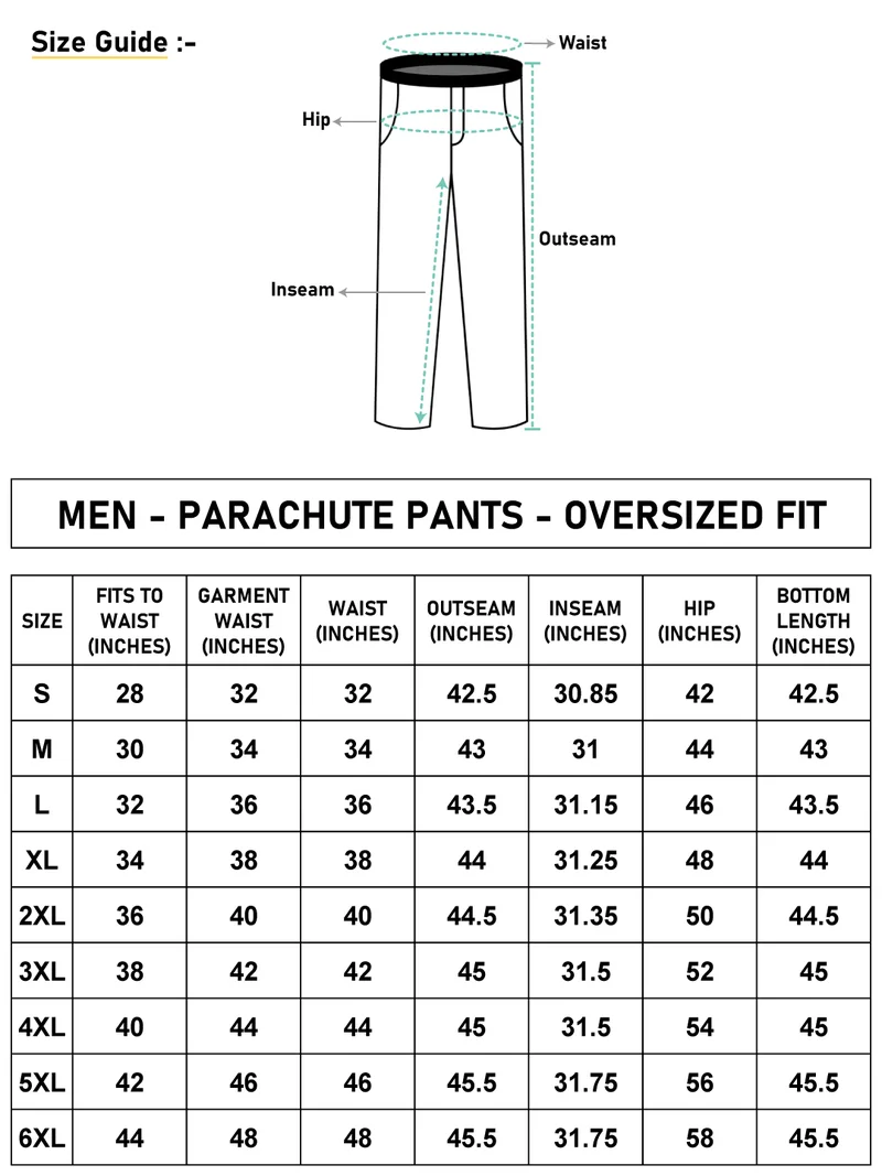 bewakoof  Men's Green Baggy Oversized Parachute Pants for Men | Best Price UAE